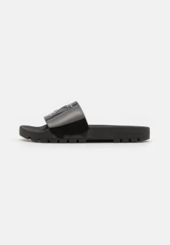 Calvin Klein Jeans TRUCK SLIDE MONOGRAM - Pantolette Flach - Black
