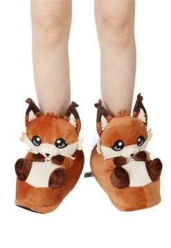 PLÜSCH-TIER-PANTOFFELN - Hausschuh - Der Fuchs Orange