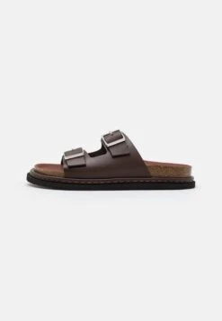 Marc O'Polo MATS - Pantolette Flach - Dark Brown