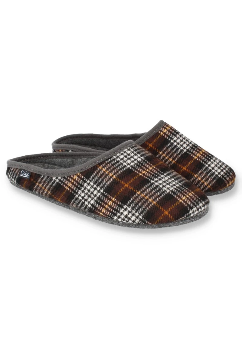 KLASSIKER - Hausschuh - Braun Kariert – Bild 2