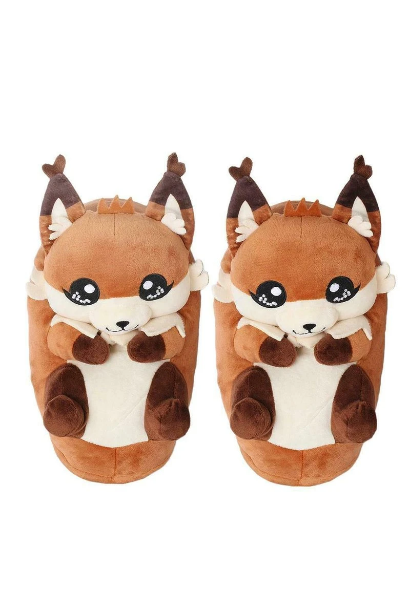 PLÜSCH-TIER-PANTOFFELN - Hausschuh - Der Fuchs Orange – Bild 4