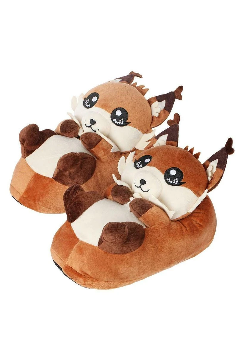 PLÜSCH-TIER-PANTOFFELN - Hausschuh - Der Fuchs Orange – Bild 3
