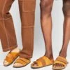 Birkenstock KYOTO VL/NU NARROW - Hausschuh - Cognac