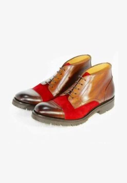 Schnürstiefelette - Red/brown