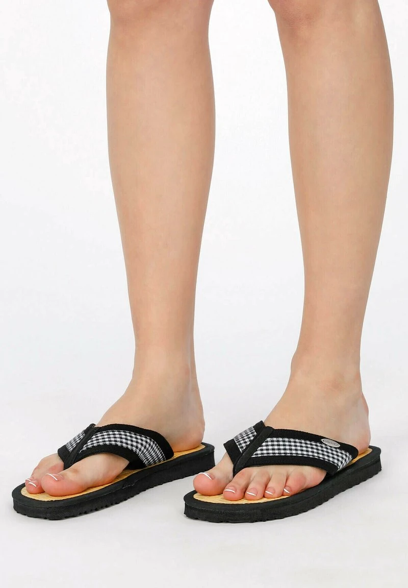 VISTA - Zehentrenner - Schwarz Kariert – Bild 2